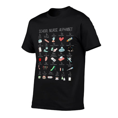 ABC School Nurse Alphabet Nurse Appreciation Nurse Educator T-Shirt