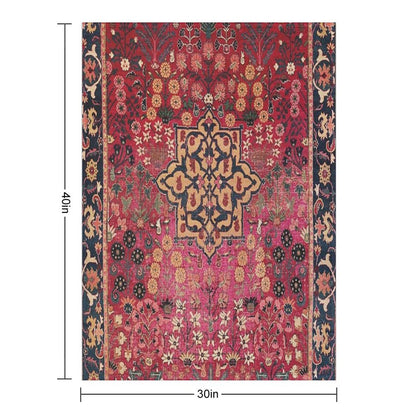 17th Century Persian Vase Carpet Print Throw Blanket