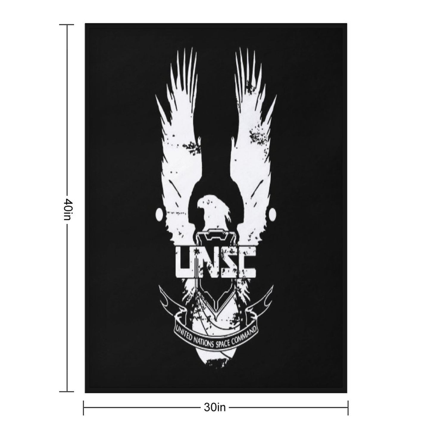 Halo UNSC Worn Logo High Quality Throw Blanket