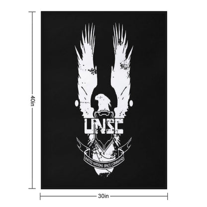 Halo UNSC Worn Logo High Quality Throw Blanket