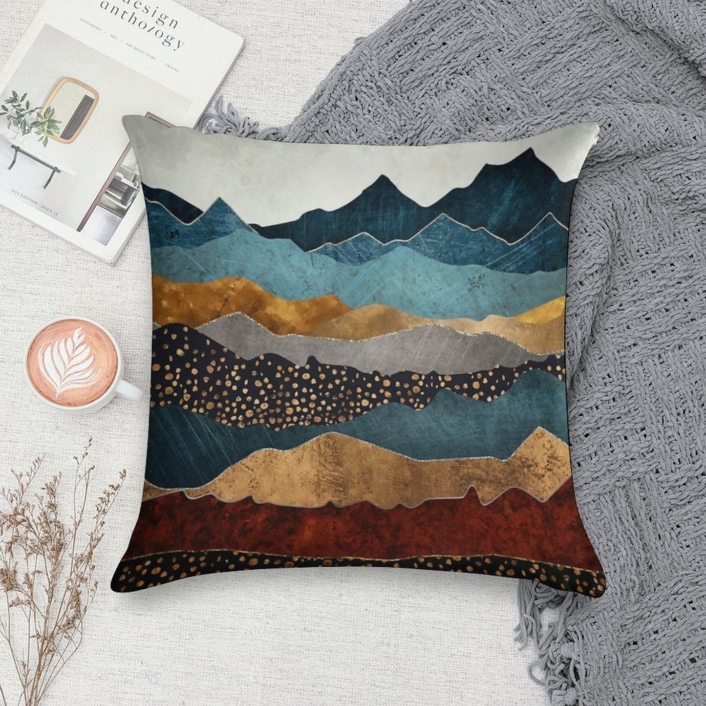 Amber Dusk Soft Washable Throw Pillow