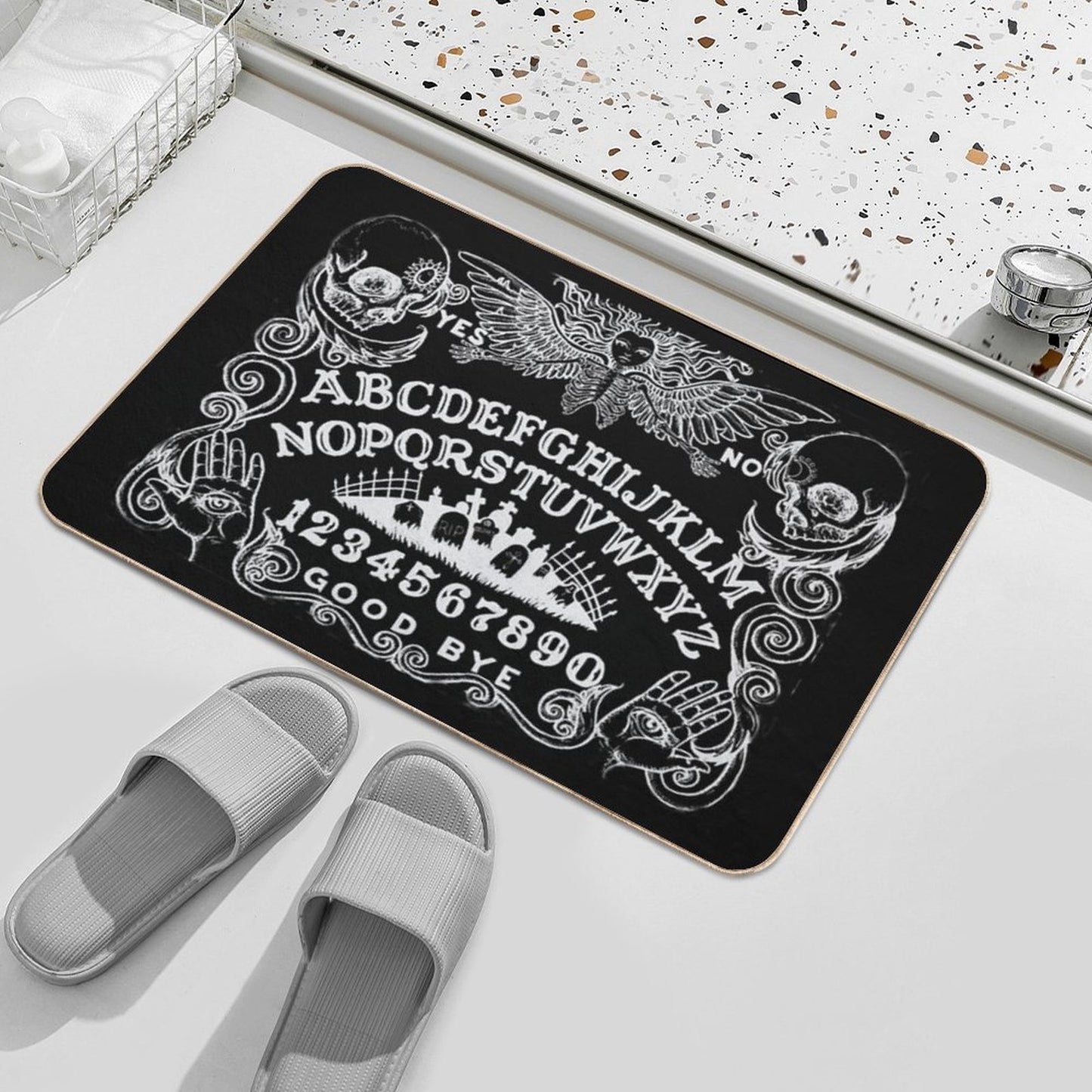 Black Witch Board Bath Mat