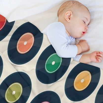 Vinyl Record Collection Throw Blanket