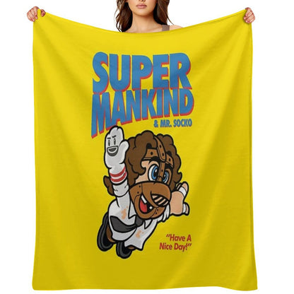 Super Mankind Throw Blanket