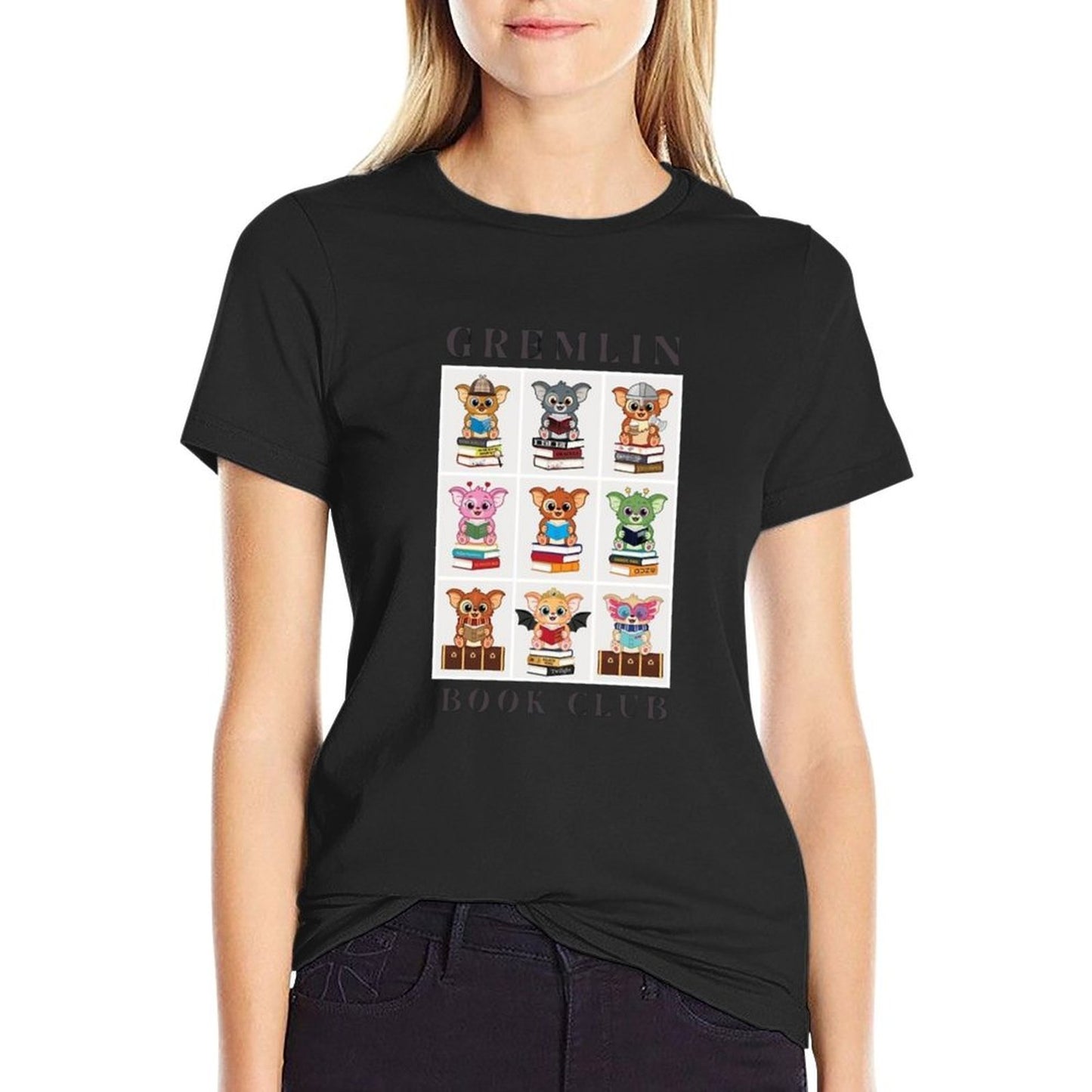 Gremlin Book Club Collage  Polyester Blend T-Shirt