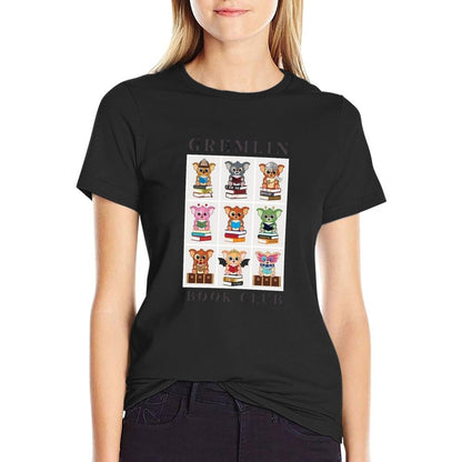 Gremlin Book Club Collage  Polyester Blend T-Shirt