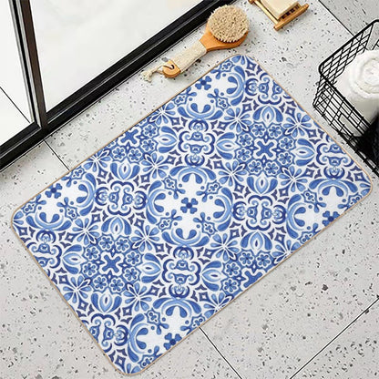 Mediterranean Mosaic Tiles  Azulejos Bath Mat