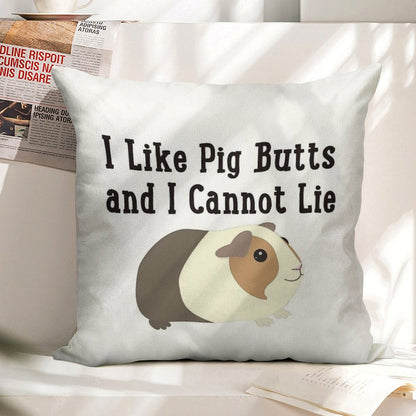 Guinea Pig Butts Linen Throw Pillow Cover