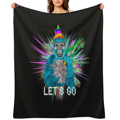 JMANCURLY Gorilla Tag VR Gamer Video Game Design Throw Blanket