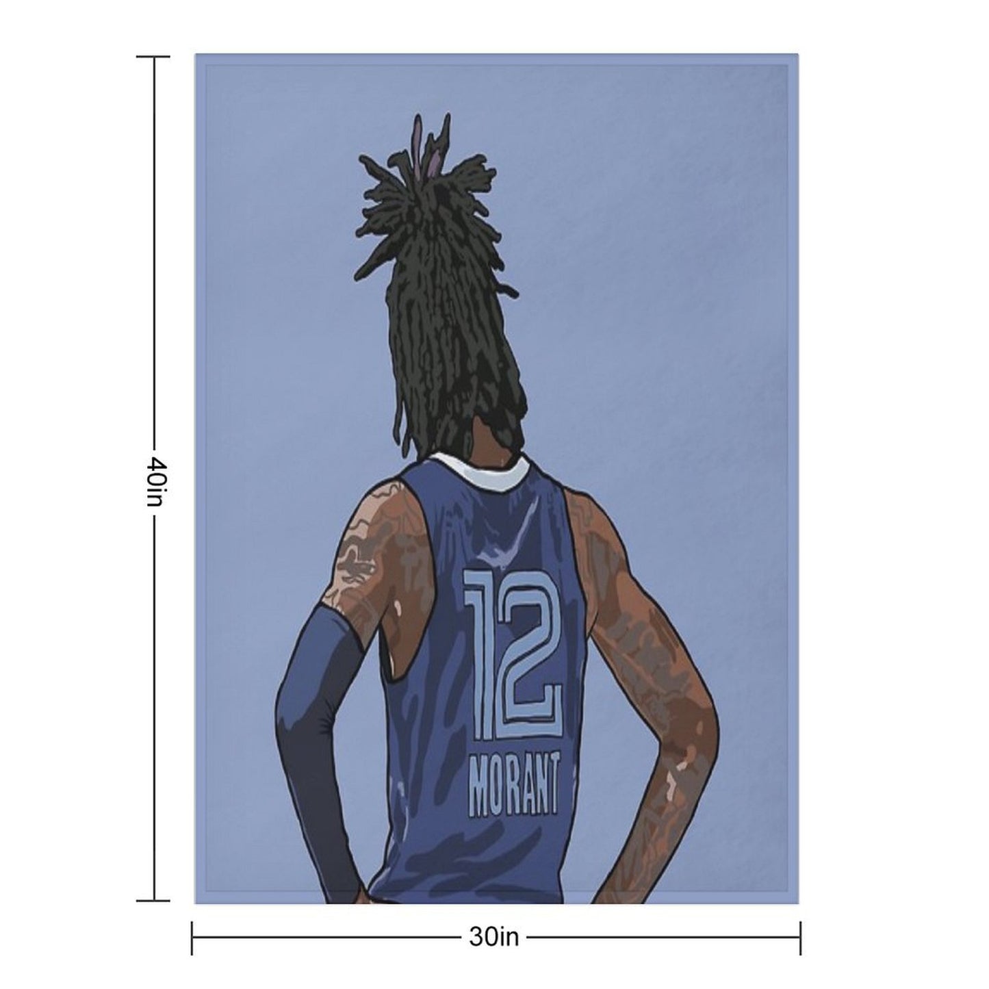 Ja Morant Back-To Throw Blanket