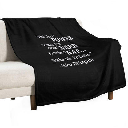 Nico DiAngelo Quote Throw Blanket