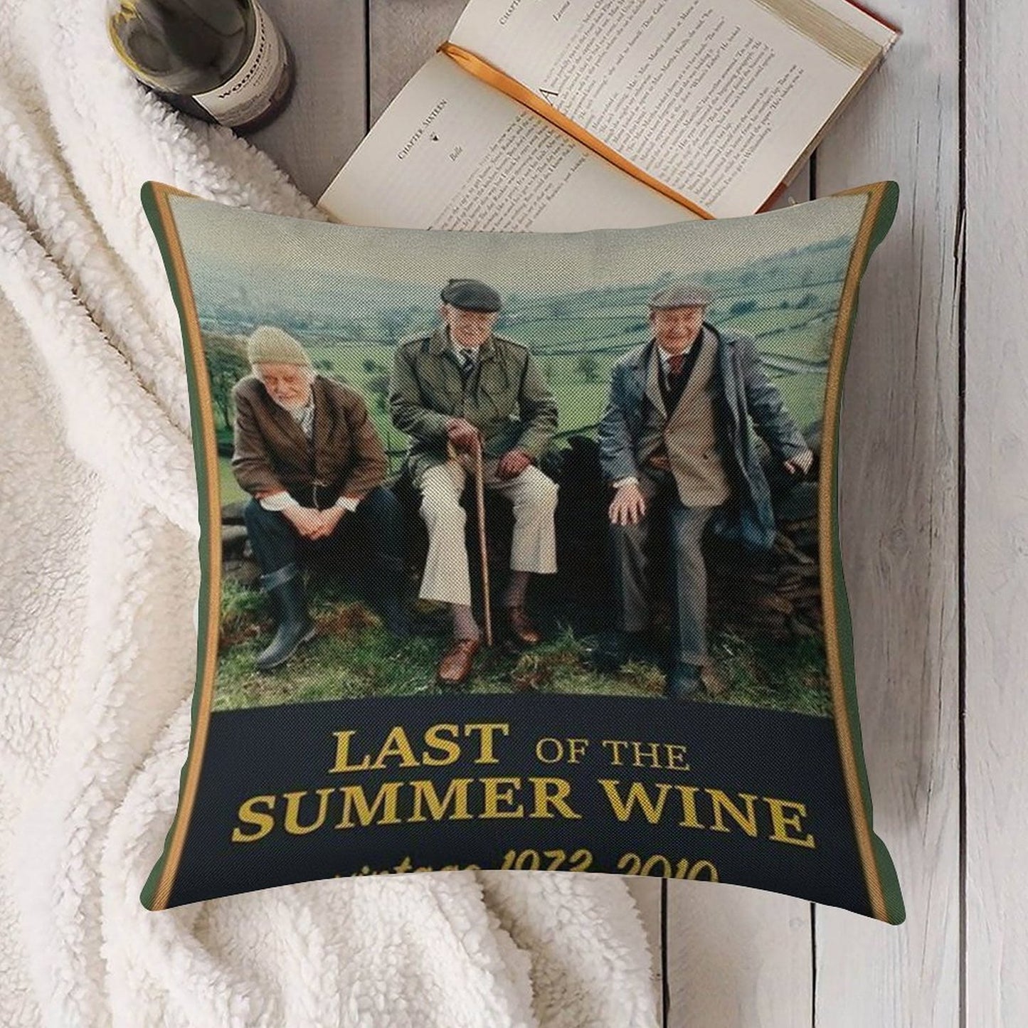 Last of The Summer Wine Linen Throw Pillow Cover