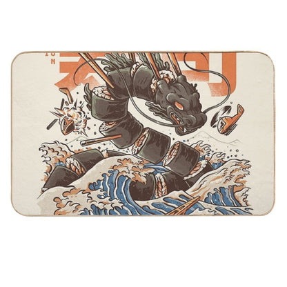 Great Sushi Dragon  Repositionable Bath Mat
