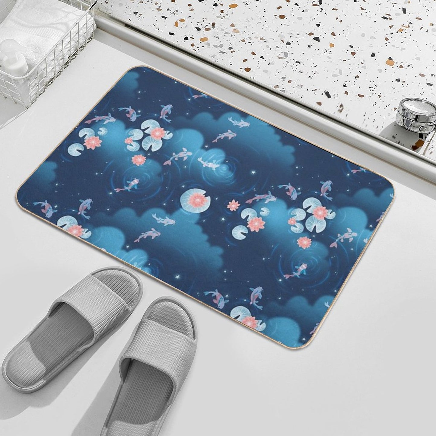 Koi Pond - Night Bath Mat