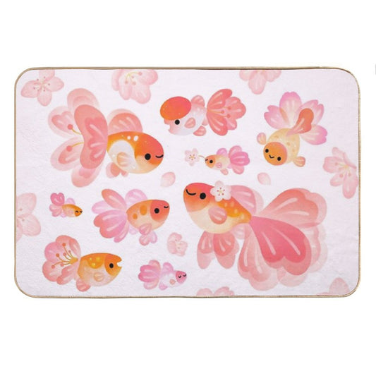 Cherry Blossom Goldfish 2 Bath Mat