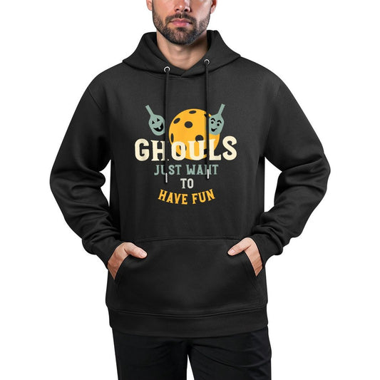 Funny Halloween Pickleball Pun for Pickleball Player Kangaroo Pocket Hoodie