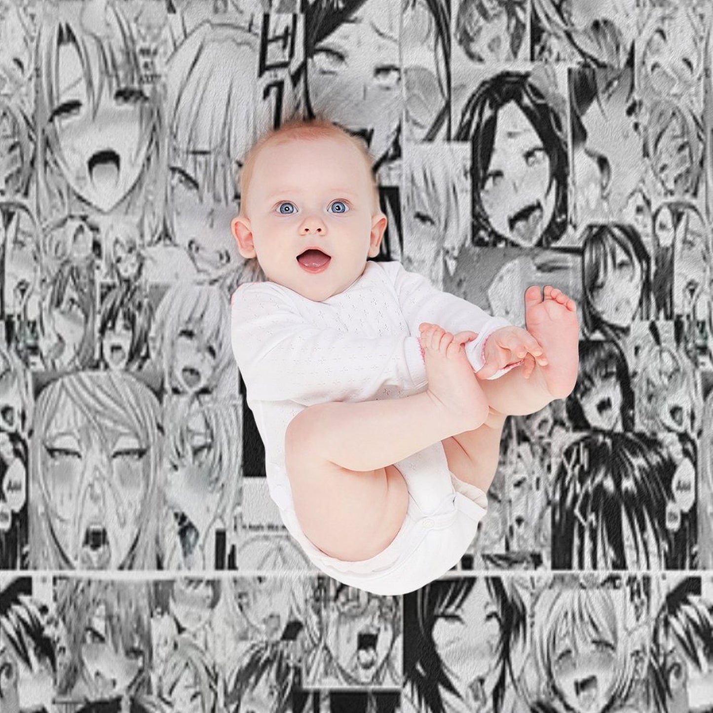 Aygo Hentai Anime Face Throw Blanket