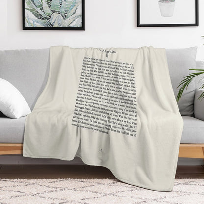 Marjorie Lyrics Throw Blanket