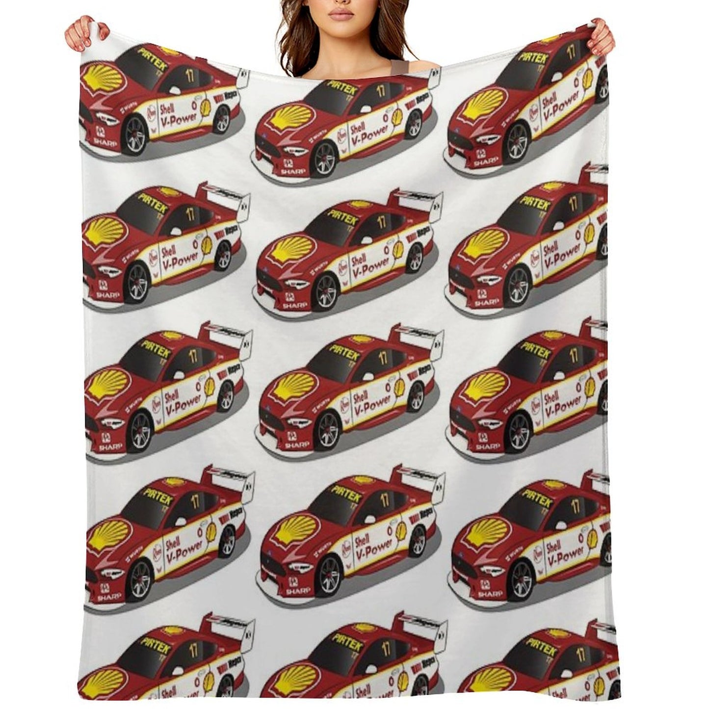 Scott McLaughlin 17 Ford Mustang 2019 Throw Blanket
