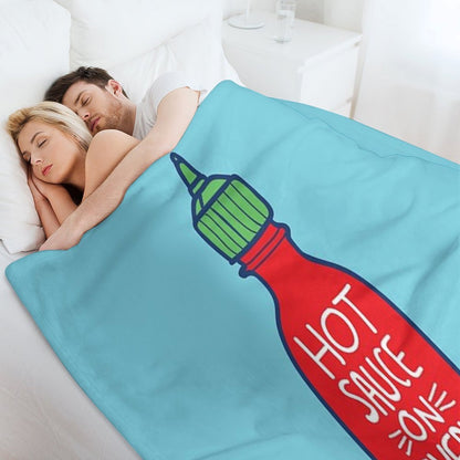 Hot Sauce on Everything Throw Blanket