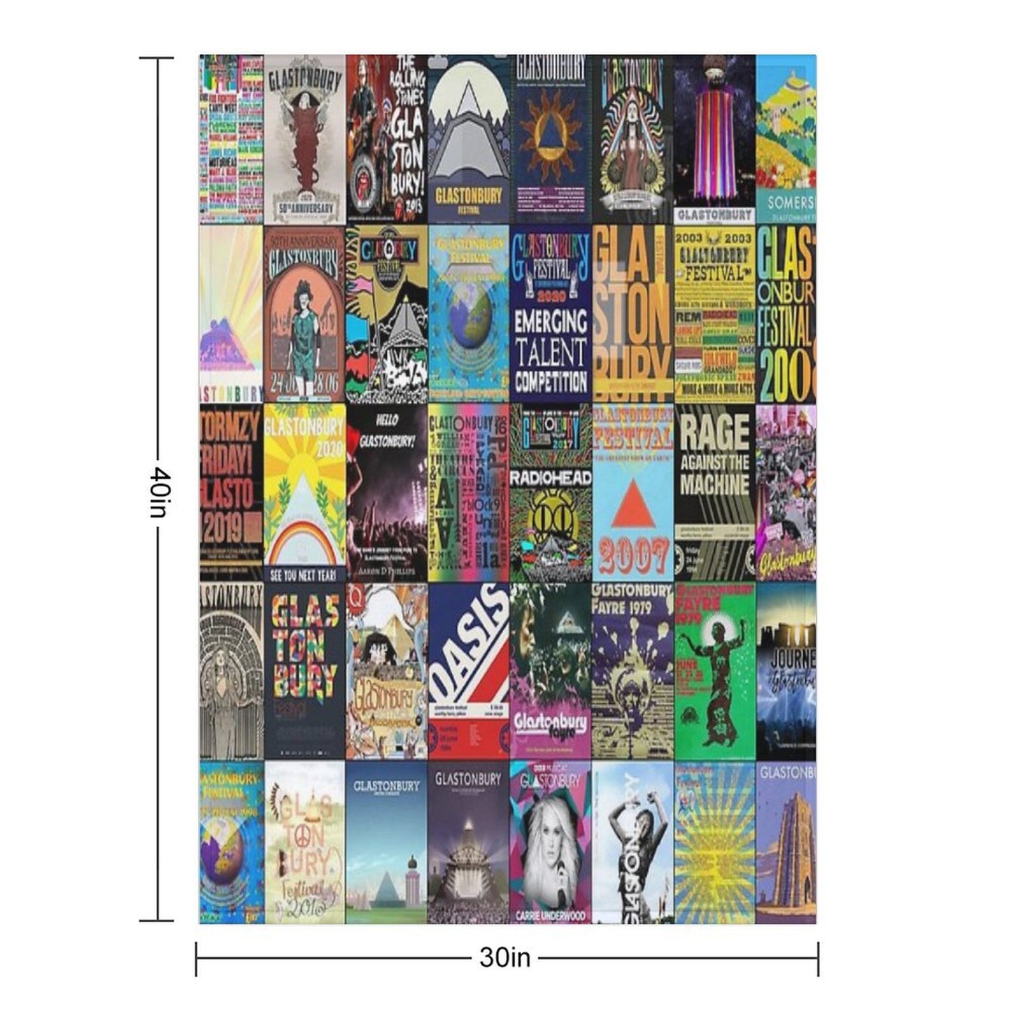 Glastonbury Festival Throw Blanket