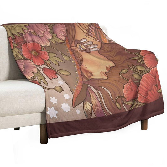 POPPY WITCH Throw Blanket
