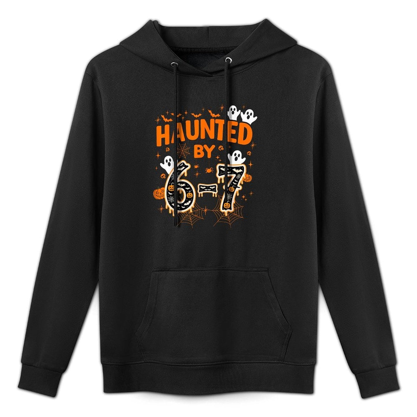 Haunted by 67 Funny Six Seven Meme Spooky Ghost Halloween Shape Retention Hoodie