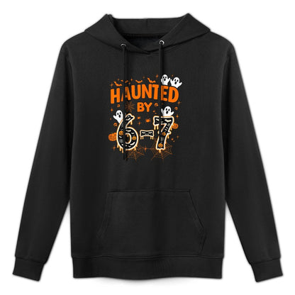 Haunted by 67 Funny Six Seven Meme Spooky Ghost Halloween Shape Retention Hoodie