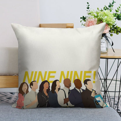 Nine Nine Squad Linen Throw Pillow Cover