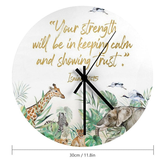 2021 YEARTEXT JUNGLE Wall Clock