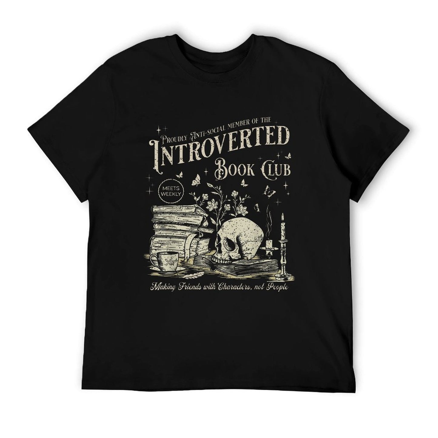 Retro Proud Anti Social Member Of Introverted Book Club  Moisture-wicking T-Shirt