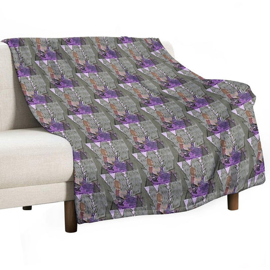Sigrid And The Wolverine Throw Blanket