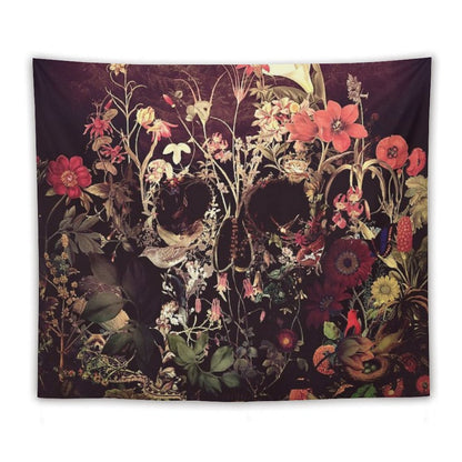 Bloom Skull Tapestry