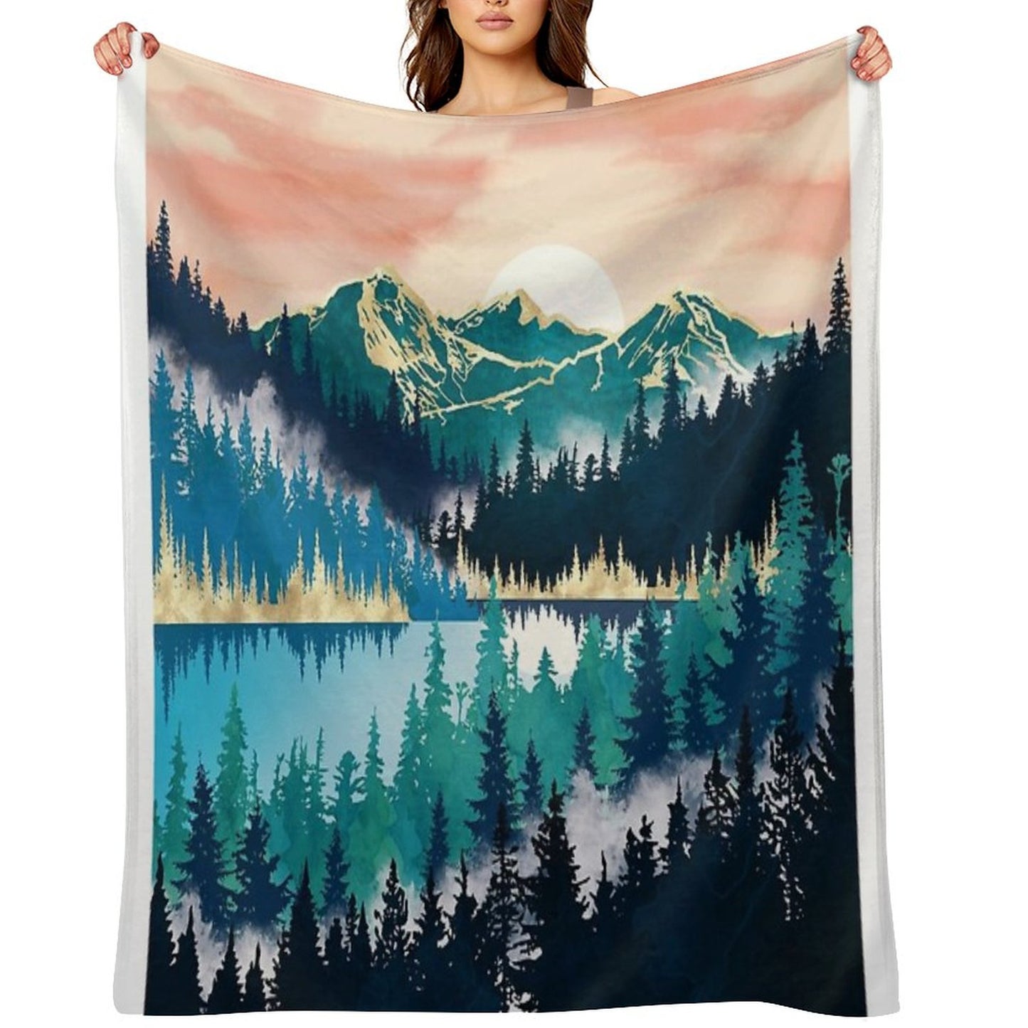 Lake Mist Throw Blanket
