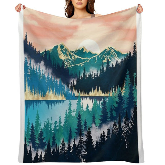 Lake Mist Throw Blanket