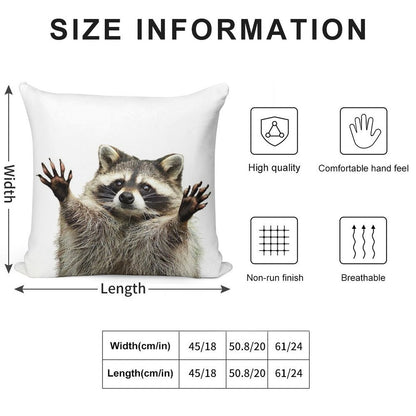 Racoon Soft Luxury Feel Throw Pillow