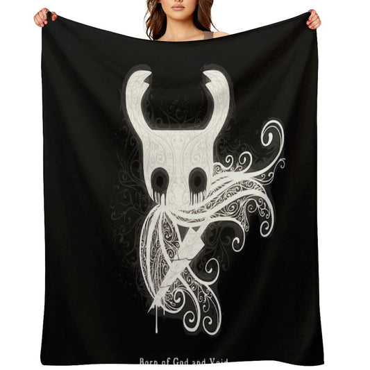 The Knight from Hollow Knight - Born of God And Void Throw Blanket