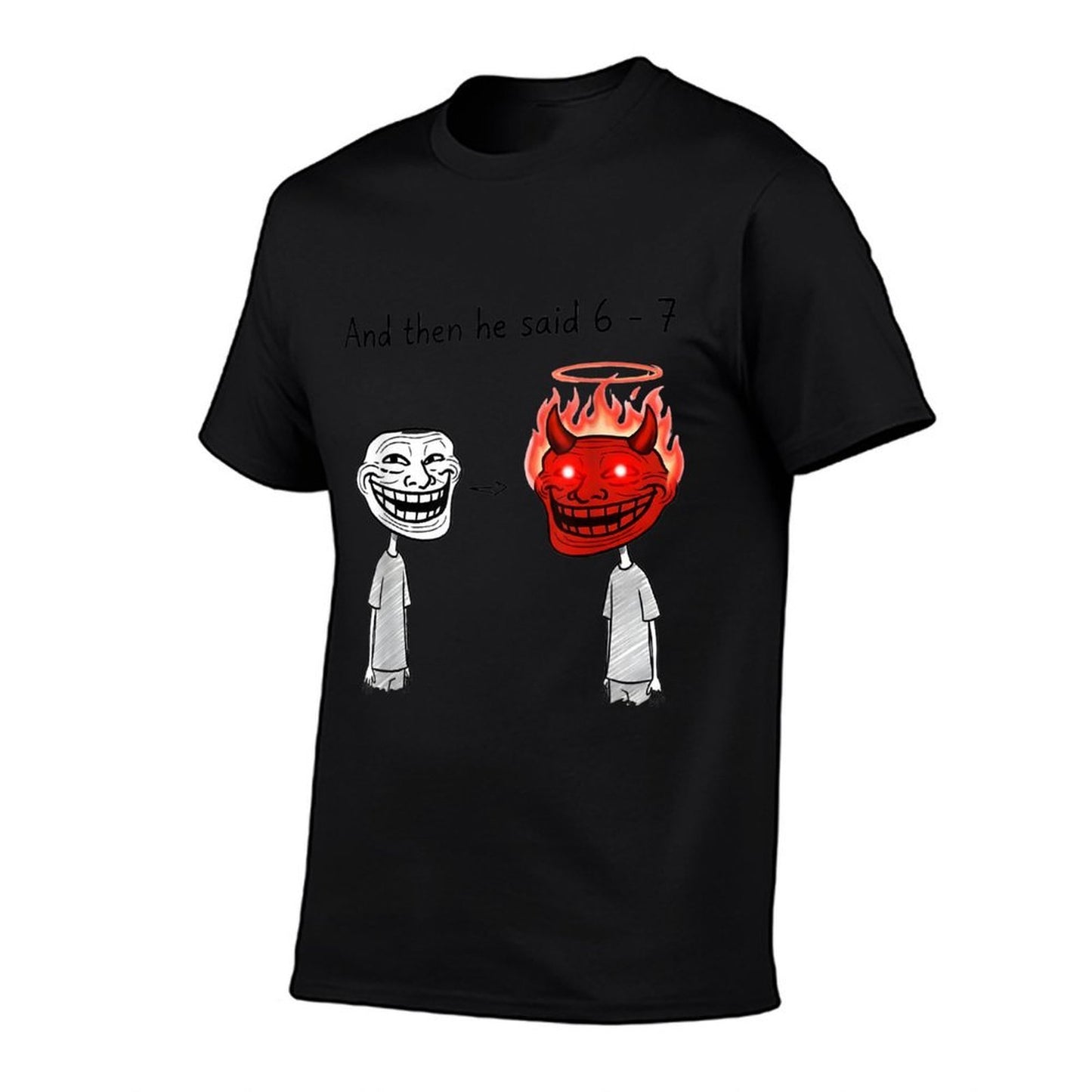 Funny 67 Meme Graphic Teesns Boys Girls Brainrot 6 7  Oversized Silhouette T-Shirt