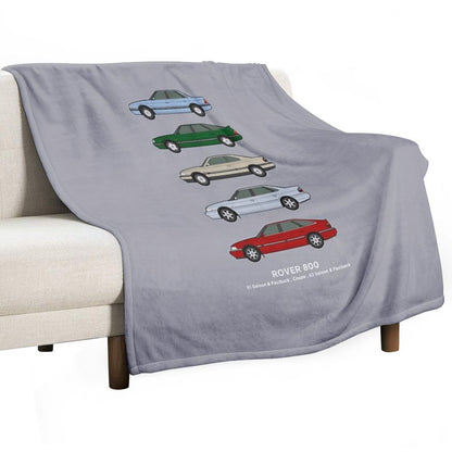 Rover 800 Classic Car Collection Throw Blanket