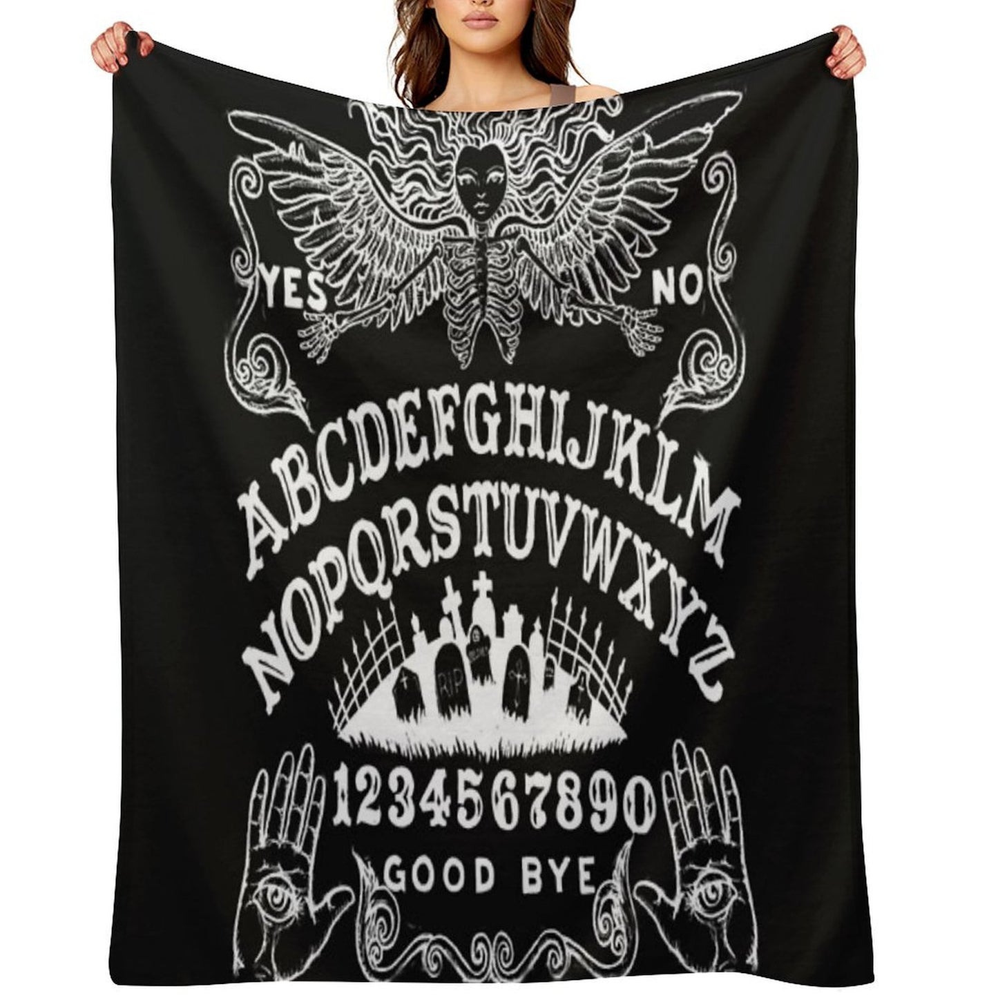 Angel of Death Witch Board Throw Blanket