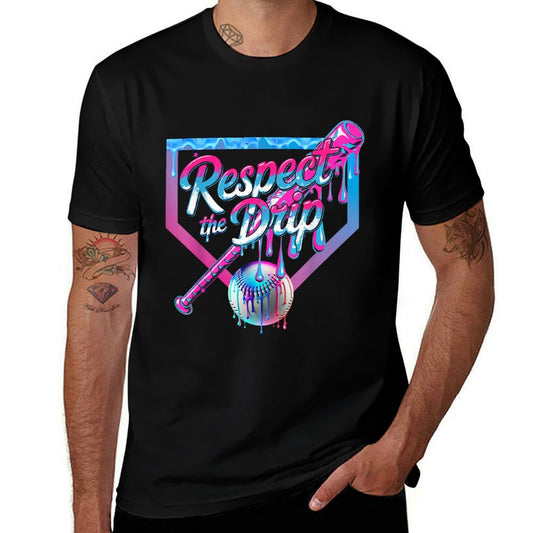 Baseball Drip For Boys Ice Cream Drip Youth Boys Baseball  Soft T-Shirt