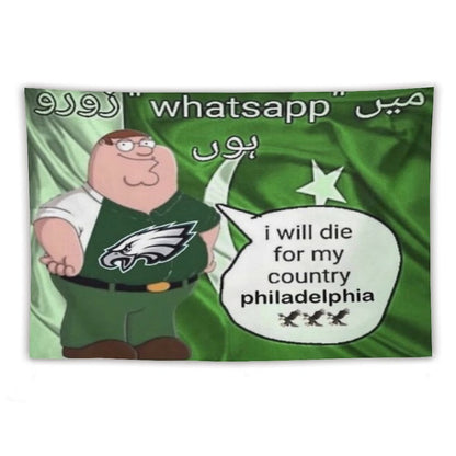 I Will Die For My Country Philadelphia Eagles Tapestry