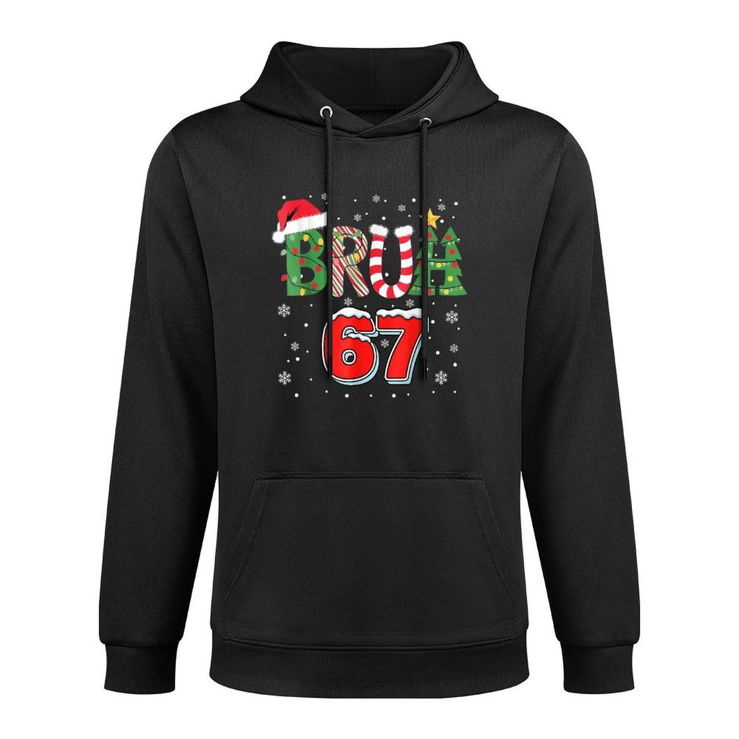 Bruh 67 Six Seven 6 7 Meme Christmas Funny Gen Alpha Slang Moisture-Wicking Hoodie