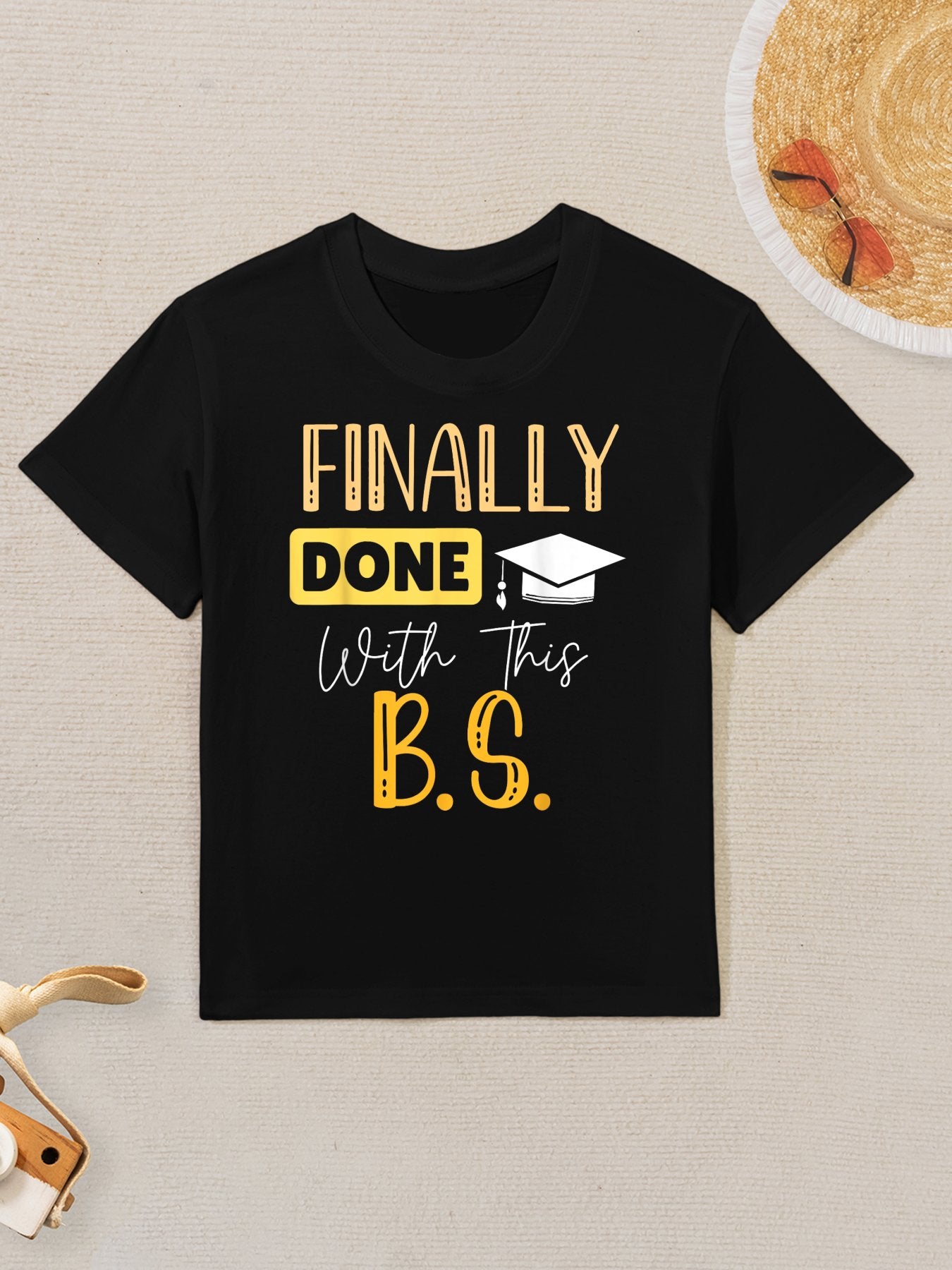 Finally Done With This Bs Bachelor&#39;s Bachelor Graduation Kids T-Shirt