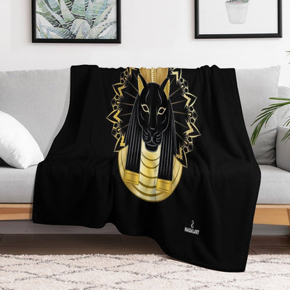 The Egyptian Goddess Sekhmet Throw Blanket