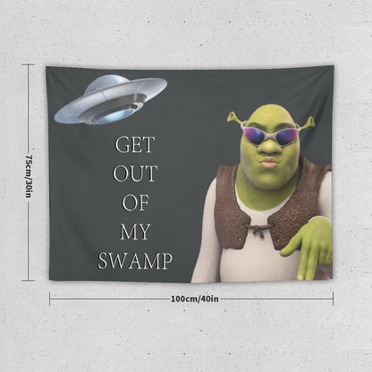 Shrek Get Out of My Swamp UFO Tapestry