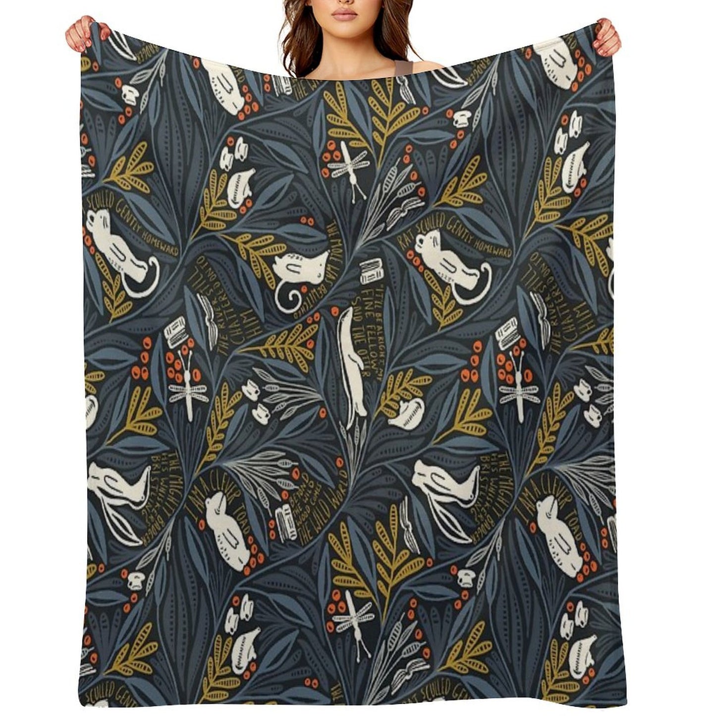Wind in The Willows Throw Blanket