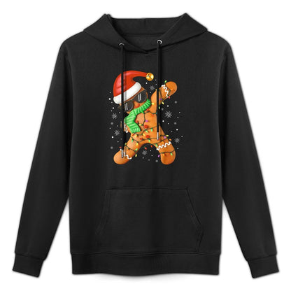 Funny Christmas Boys Kids Dabbing Gingerbread Xmas Pajamas Durable Construction Hoodie