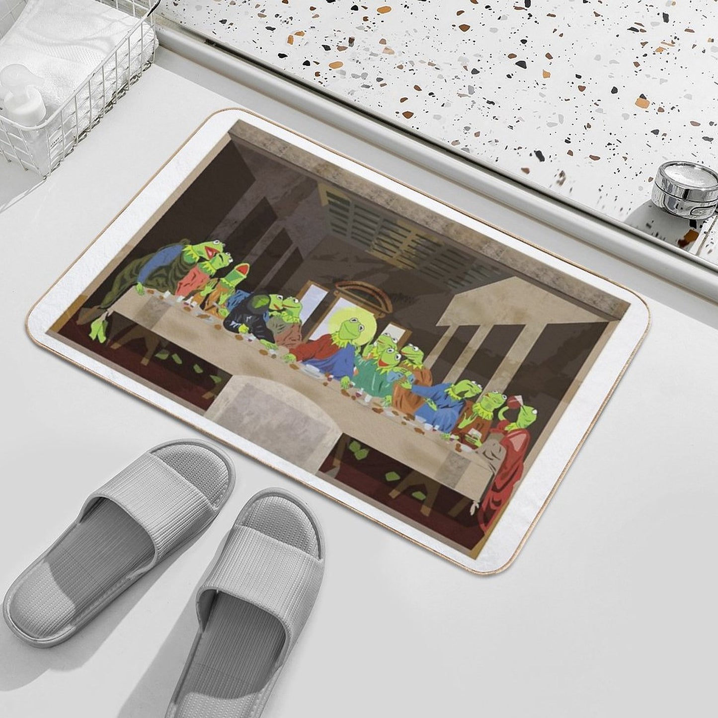 Kermit's Last Supper Bath Mat