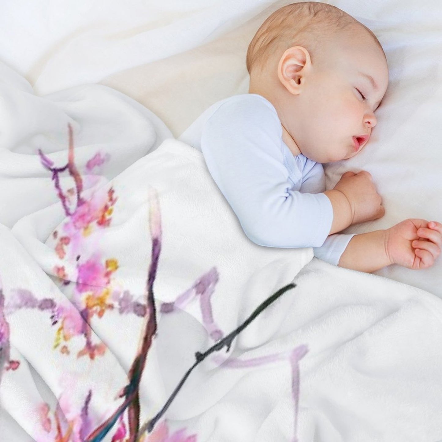 Cherry Blossom Throw Blanket